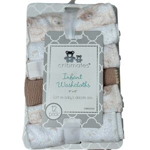 NWT Cribmates Infant Gender Neutral Washcloths 12-Pack